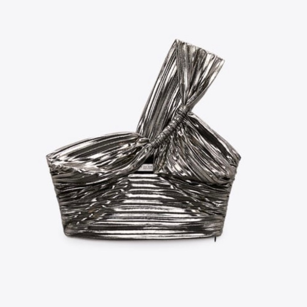 Zara Becca Top Metallic Silver